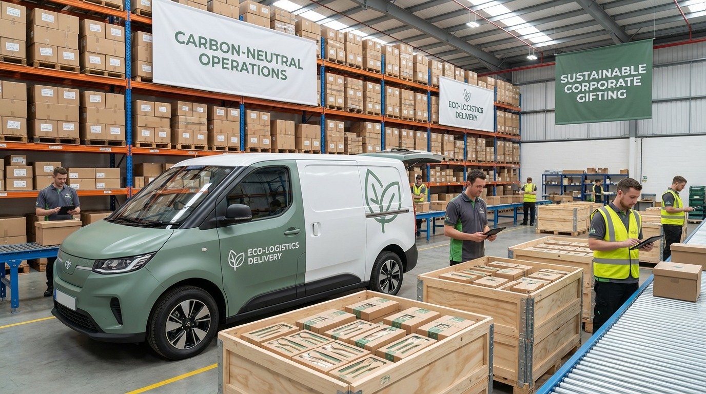 Eco-friendly delivery service and carbon-conscious logistics operations
